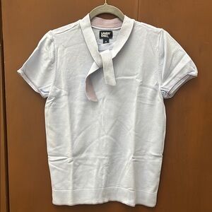 Lands' End Light Blue Short Sleeve Tie Top